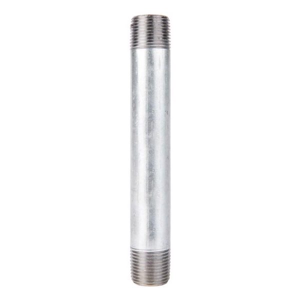 STZ Industries 1/2 in. MIP each X 1/2 in. D MIP Galvanized Steel 5-1/2 in. L Nipple