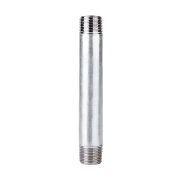 STZ Industries 1-1/4 in. MIP each X 1-1/4 in. D MIP in. Galvanized Steel 8 in. L Nipple