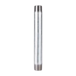 STZ Industries 1-1/4 in. MIP each X 1-1/4 in. D MIP in. Galvanized Steel 10 in. L Nipple