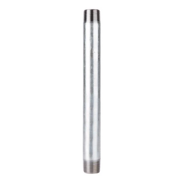 STZ Industries 2 in. MIP each X 2 in. D MIP in. Galvanized Steel 12 in. L Nipple