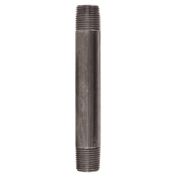 STZ Industries 1/2 in. MIP each X 1/2 in. D MIP Black Steel 5-1/2 in. L Nipple