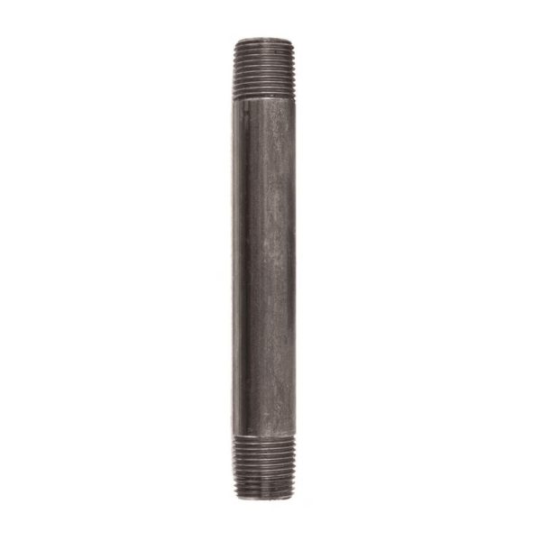 STZ Industries 1/2 in. MIP each X 1/2 in. D MIP Black Steel 6 in. L Nipple