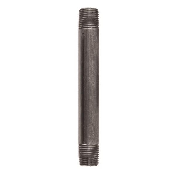 STZ Industries 1/2 in. MIP each X 1/2 in. D MIP Black Steel 7 in. L Nipple