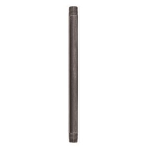 STZ Industries 1/2 in. MIP each X 1/2 in. D MIP Black Steel 12 in. L Nipple