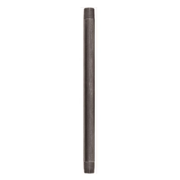 STZ Industries 1/2 in. MIP each X 1/2 in. D MIP Black Steel 12 in. L Nipple