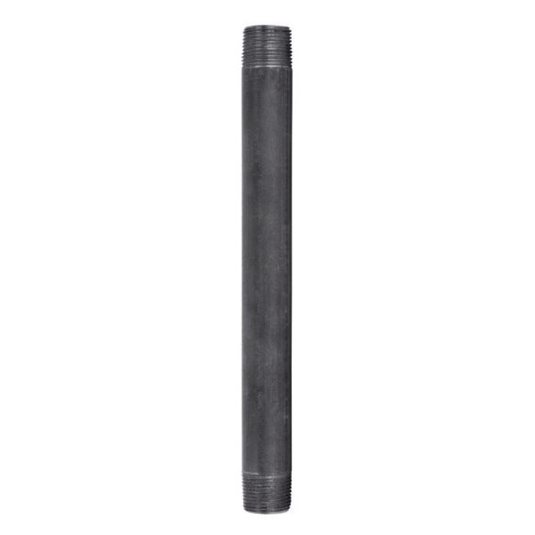 STZ Industries 3/4 in. MIP each X 3/4 in. D MIP Black Steel 10 in. L Nipple