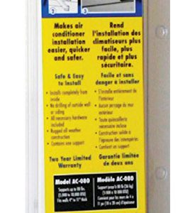 AC-Safe White Steel Universal Air Conditioner Support 80 lb