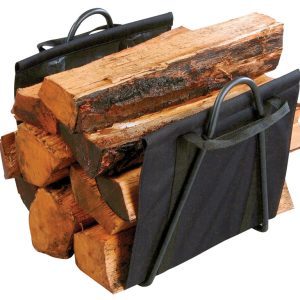 Panacea Black Matte Steel Log Rack