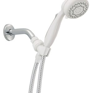 Delta White Stainless Steel 7 settings Showerhead 1.75 gpm