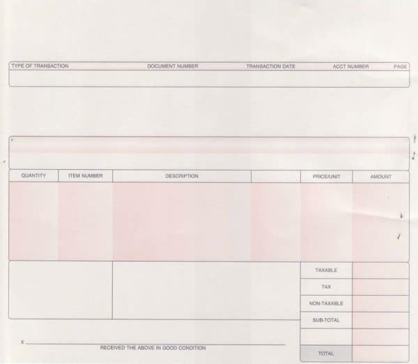 Centurion 7-5/16 in. W X 9-1/2 in. L 3-Ply Invoice Paper 1000 pk