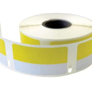 Centurion 1-1/8 in. H X 2 in. W Rectangle Yellow Bin Tag Labels 5000 pk