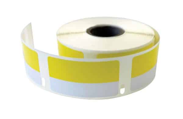 Centurion 1-1/8 in. H X 2 in. W Rectangle Yellow Bin Tag Labels 5000 pk