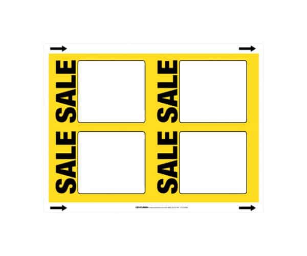 Centurion English White Informational Sign 11 in. H X 8.5 in. W