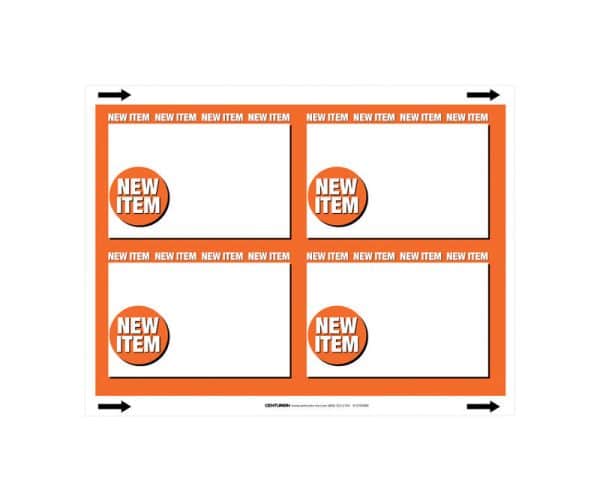 Centurion English White Informational Sign 11 in. H X 8.5 in. W