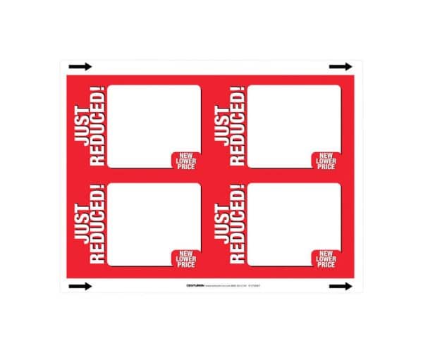 Centurion English White Informational Sign 11 in. H X 8.5 in. W