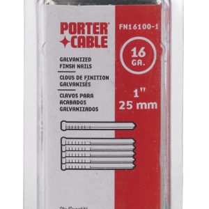 Porter Cable 1 in. 16 Ga. Straight Strip Galvanized Finish Nails 1,000 pk