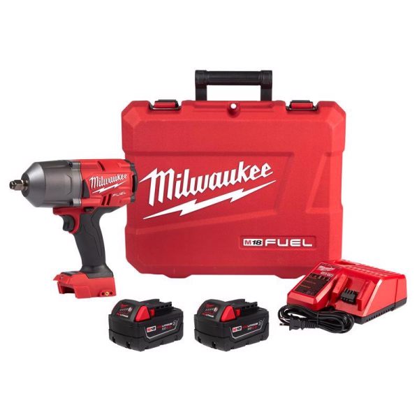 Milwaukee M18 Fuel 18 V 5 amps 1/2 in. Cordless Brushless High Torque Impact Wrench Kit (Battery & C