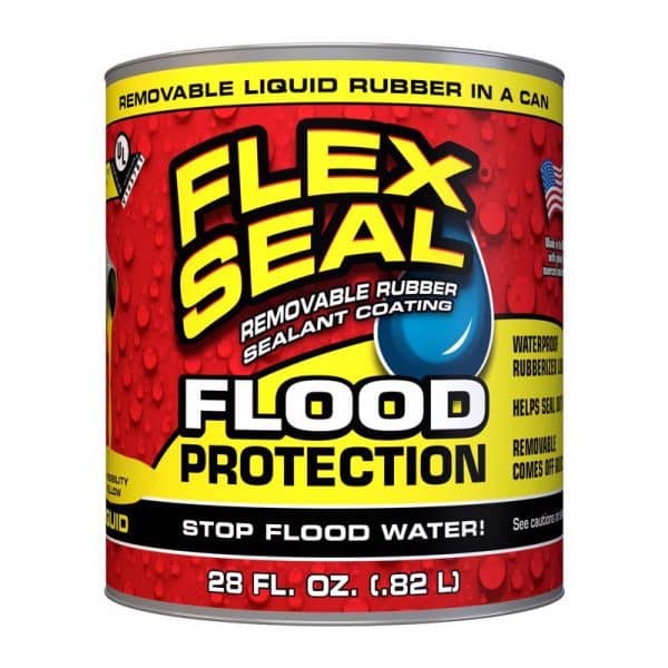 FLEX SEAL Family of Products FLOOD Protection Yellow Liquid Rubber Sealant Coating 28 oz