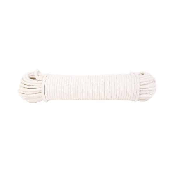 Koch 1/4 in. D X 100 ft. L White Braided Cotton Poly Blend Sash Cord
