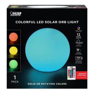 Feit Electric 12 in. Solar Power Plastic Color Changing Orb Assorted