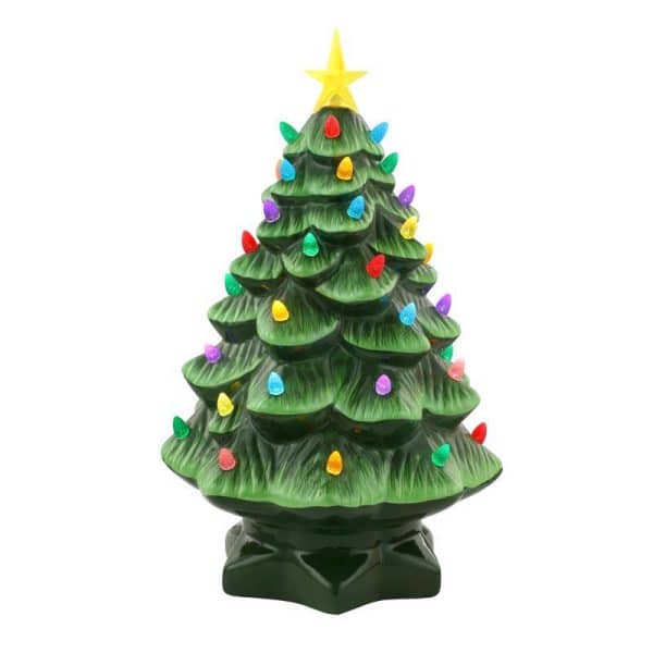 Mr. Christmas LED Green Nostalgic Tree Indoor Christmas Decor 14 in.