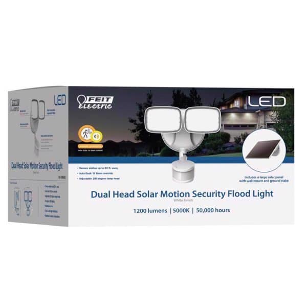 Feit Electric Motion-Sensing Solar Powered LED White Security Floodlight