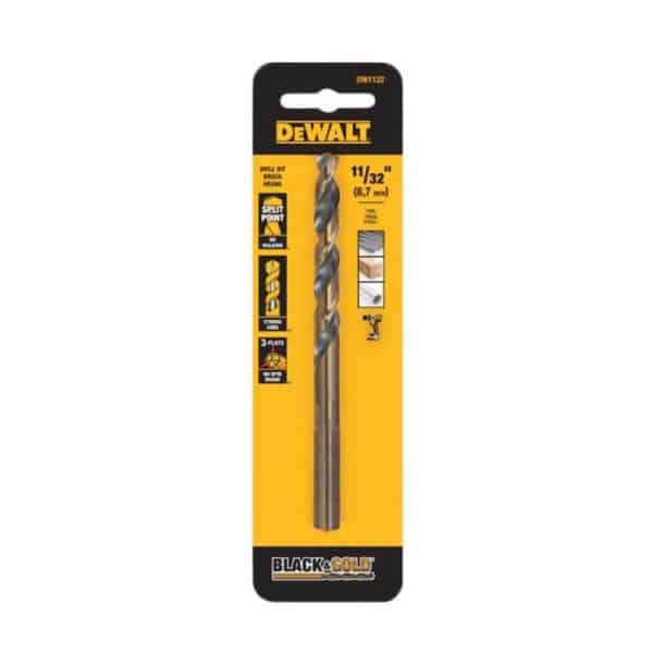 DeWalt Black & Gold 11/32 in. X 4-7/8 in. L High Speed Steel Drill Bit 1 pk