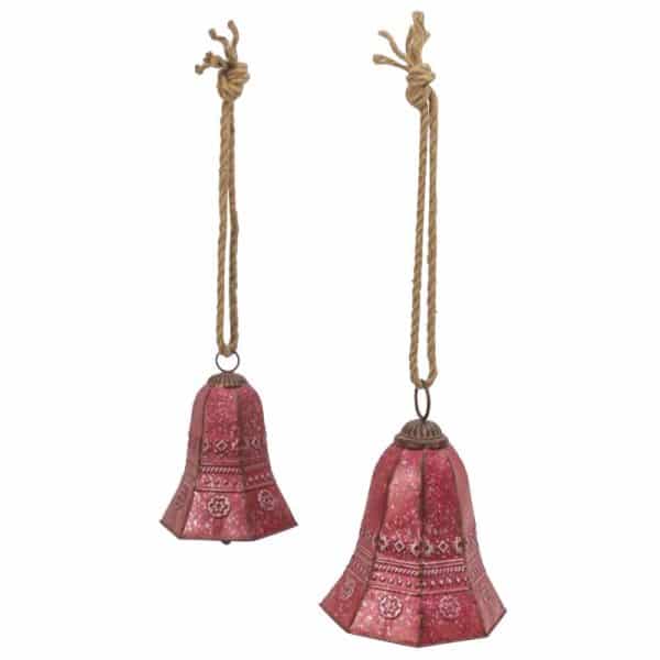 Gerson Red Christmas Bell Indoor Christmas Decor 11.5 in.