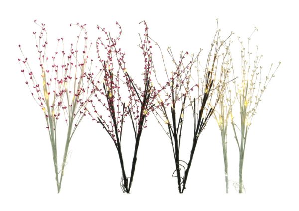 Decoris LED Assorted Berry Branch Indoor Christmas Decor 29.53 in.