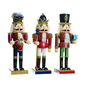 Decoris Assorted Nutcracker Soldier Indoor Christmas Decor 9.8 in.