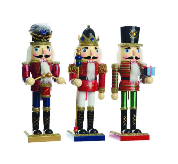 Decoris Assorted Nutcracker Soldier Indoor Christmas Decor 9.8 in.