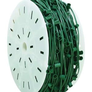 Holiday Bright Lights C9 String Socket Light Cord on Reel 500 ft.