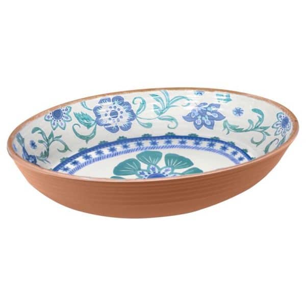 Tarhong Rio Turquoise 91.3 oz Multicolored Melamine Artisan Serve Bowl 1 each