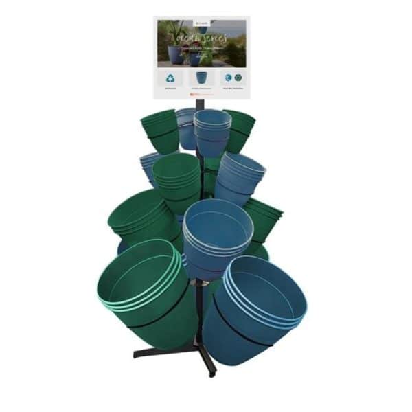 Bloem Dayton 32.5 in. H X 17.5 in. W X 19 in. L Black Ocean Display Rack Metal