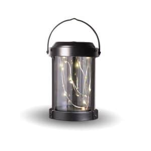 Feit Electric 4 in. Solar Power Metal Round Hanging Pathway Light Bronze