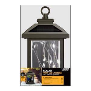 Feit Electric 4 in. Solar Power Metal Square Hanging Pathway Light Bronze