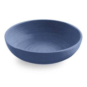 Tarhong Blue Bamboo/Fiber Artisan Low Bowl 1 each