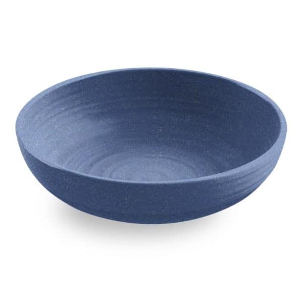 Tarhong Blue Bamboo/Fiber Artisan Low Bowl 1 each