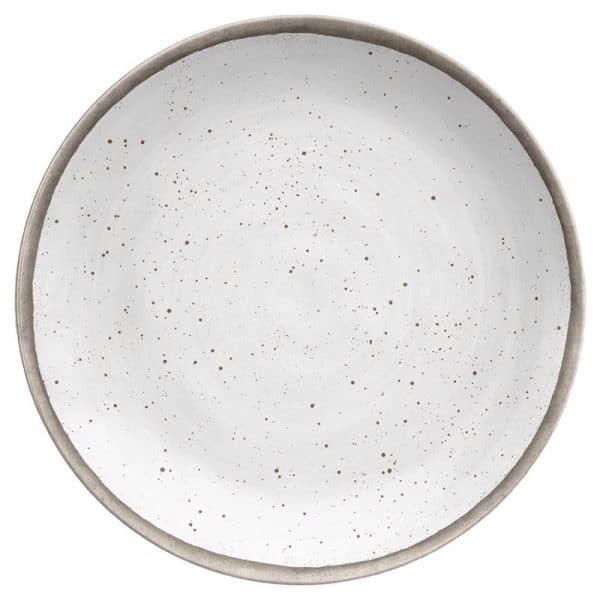 Tarhong Gray/White Melamine Kiln Dinner Plate 1 each