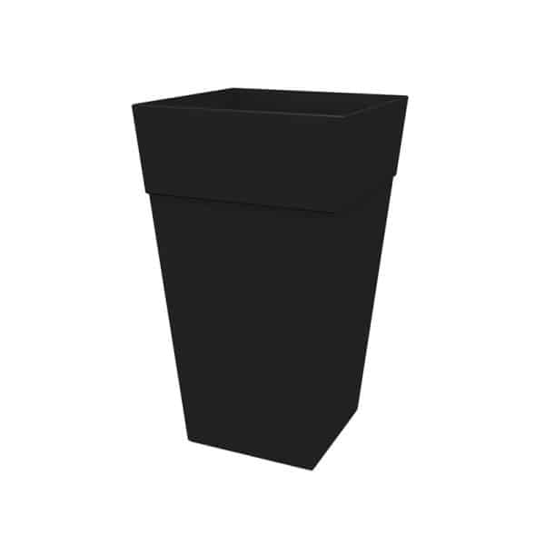 Bloem Finley 25 in. H X 14.65 in. W X 14.65 in. D Resin Tall Tapered Planter Black