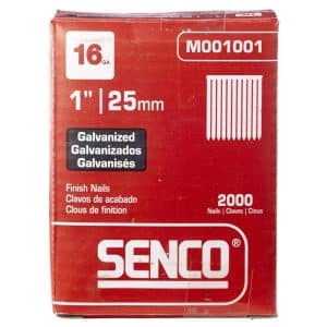 Senco 1 in. 16 Ga. Straight Strip Galvanized Finish Nails 20 deg 2,000 pk