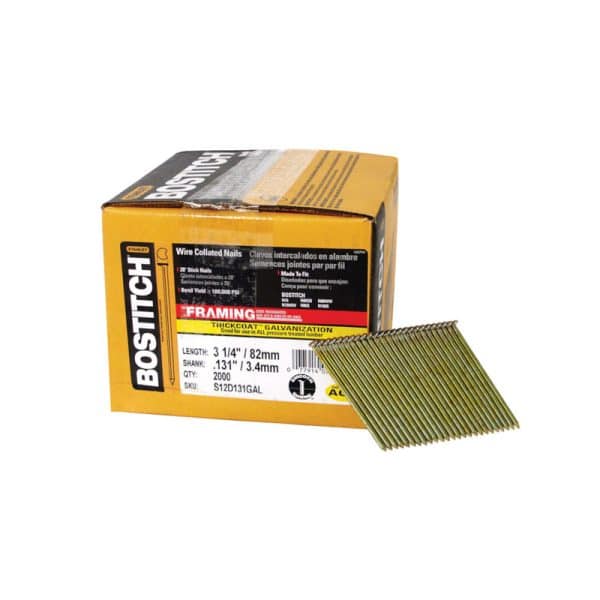 Bostitch 3-1/4 in. 10 Ga. Angled Strip Hot-Dip Galvanized Framing Nails 28 deg 2,000 pk