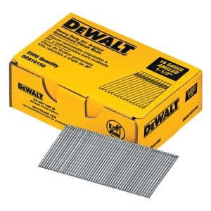 DEWALT 1-1/2 in. 16 Ga. Angled Strip Bright Finish Nails 20 deg 2,500 pk