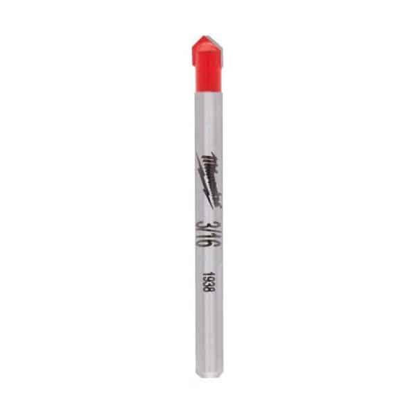 Milwaukee 3/16 in. X 2 in. L Carbide Tipped Glass/Tile Drill Bit 1 pc