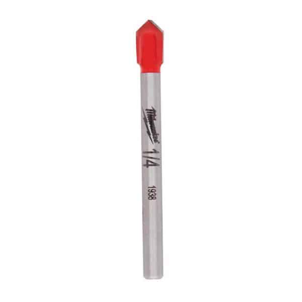 Milwaukee 1/4 in. X 2.25 in. L Carbide Tipped Glass/Tile Drill Bit 1 pc