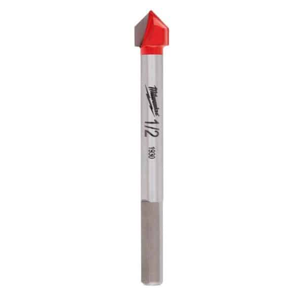 Milwaukee 1/2 in. X 3.75 in. L Carbide Tipped Glass/Tile Drill Bit 1 pc