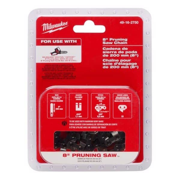 Milwaukee 8 in. 33 links Chainsaw Chain