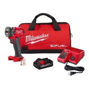 Milwaukee M18 Fuel 18 V 3/8 in. Cordless Brushless Compact Impact Wrench Kit (Battery & Charger)