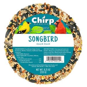 Chirp Songbird Wild Bird Sunflower Seeds Wild Bird Food 8.25 oz