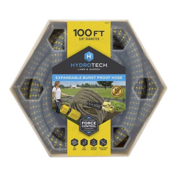 Hydrotech 5/8 in. D X 100 ft. L Medium Duty Expandable Lightweight Garden Hose